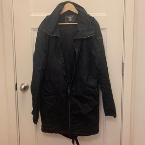 tigha of Sweden black hooded parka